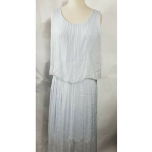 Baci Silk Dress Size M/L Sheer Lined Summer Beach